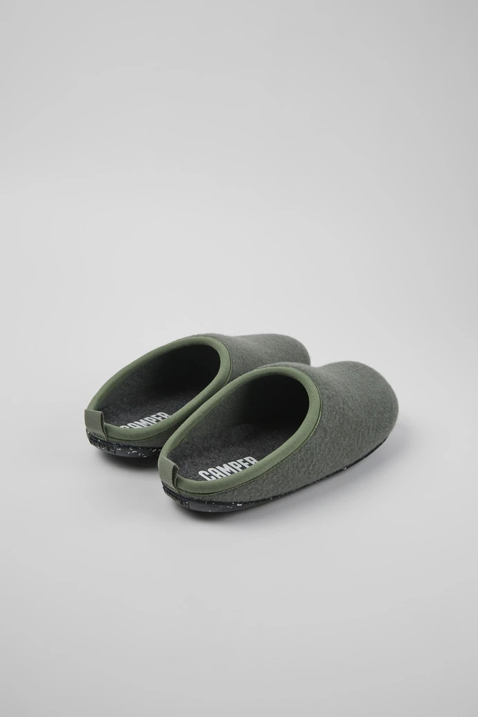 Wabi Green Wool Slippers For Men - Image 3