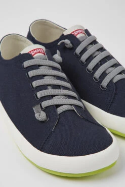 Peu Rambla Blue Textile Sneakers For Men