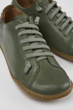 Peu Green Leather Shoes For Women