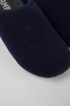 Wabi Blue Wool Slippers For Women