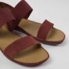 Right Burgundy Nubuck Sandals For Women