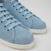 Uno Blue Nubuck And Leather Sneakers For Women