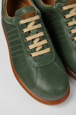 Pelotas Green Vegetable Tanned Leather Shoes For Women