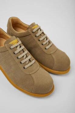 Pelotas Beige Leather Shoes For Women