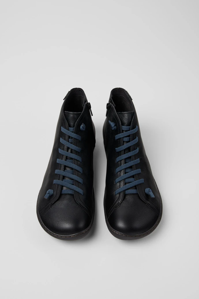 Peu Black Leather Ankle Boots For Men - Image 4