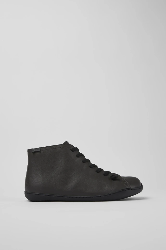 Peu Gray Leather Ankle Boots For Men - Image 2
