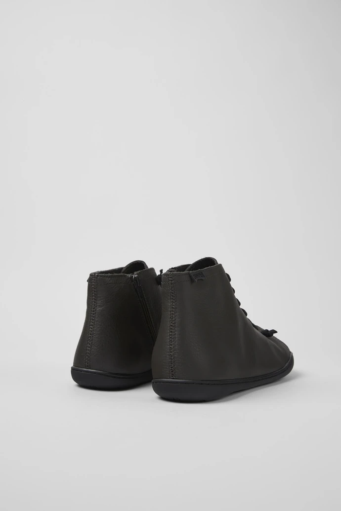 Peu Gray Leather Ankle Boots For Men - Image 3
