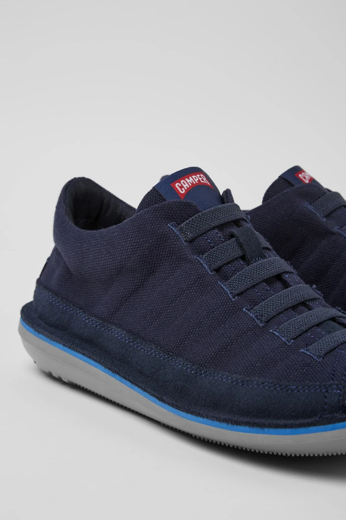 Beetle Blue Nubuck Sneakers For Men