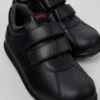 Pelotas Black Leather And Textile Shoes For Kids
