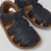 Bicho Navy Blue Leather Sandals For Kids