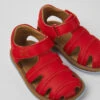 Bicho Red Leather Sandals For Kids