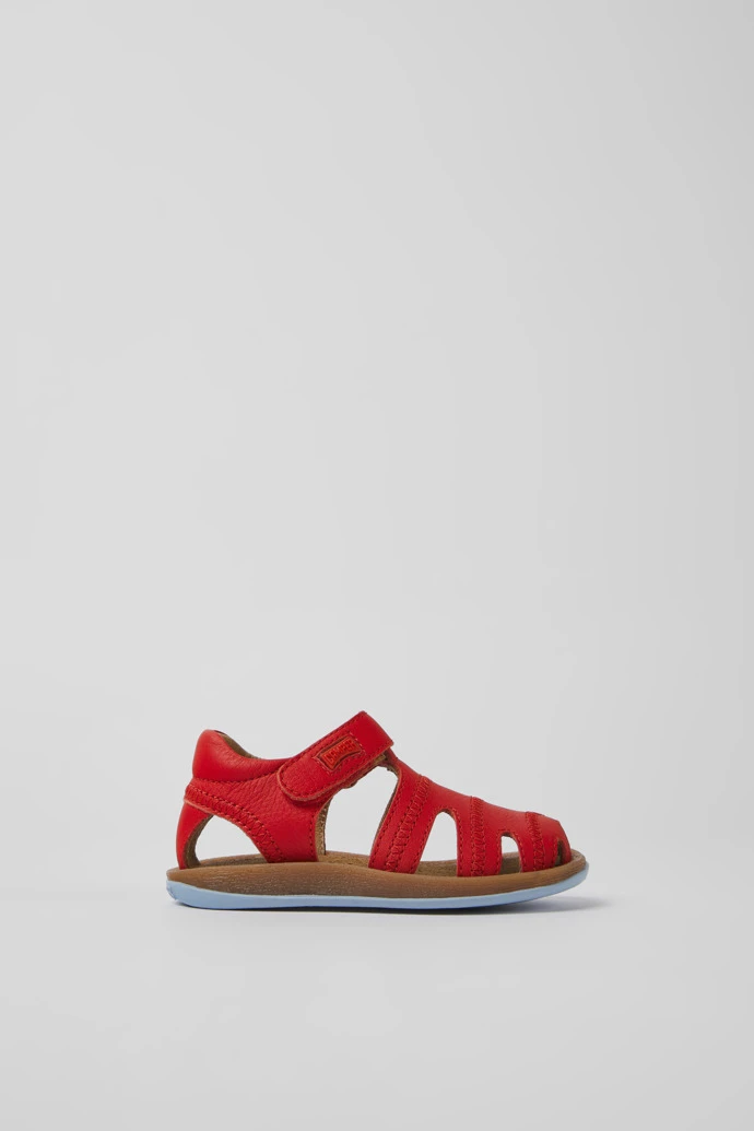 Bicho Red Leather Sandals For Kids - Image 2