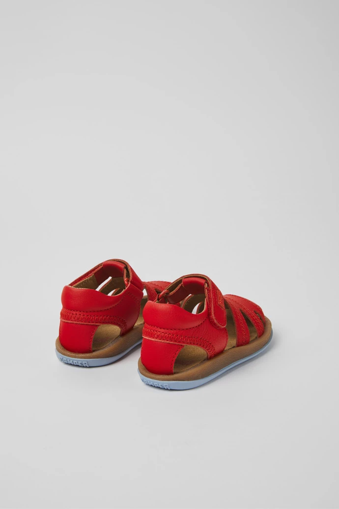 Bicho Red Leather Sandals For Kids - Image 3