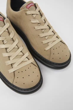 Runner Beige Nubuck Sneakers For Men