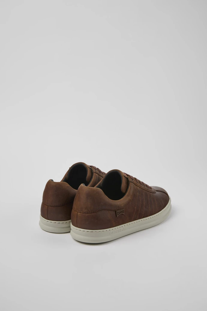 Runner Brown Leather Sneakers For Men - Image 3