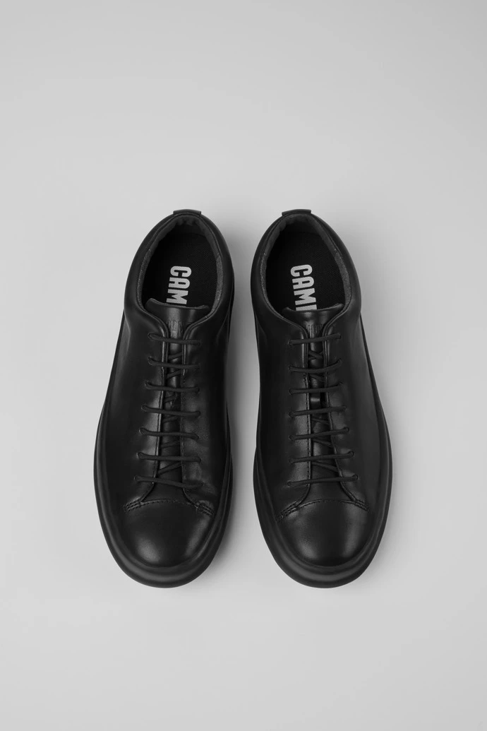 Chasis Black Leather Shoe For Men - Image 4