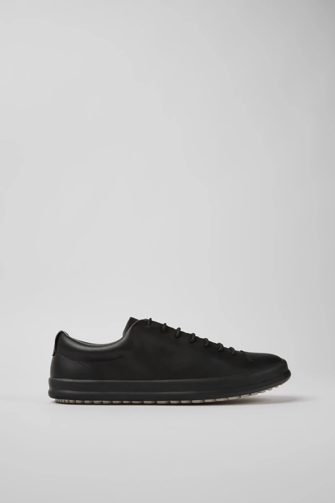 Chasis Black Leather Shoe For Men - Image 2