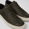 Chasis Green-gray Leather Shoes For Men