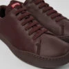 Peu Touring Burgundy Leather Sneakers For Men