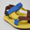 Match Yellow, Blue, And Burgundy Sandals For Men