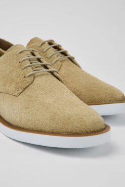 Wagon Beige Nubuck Shoes For Men