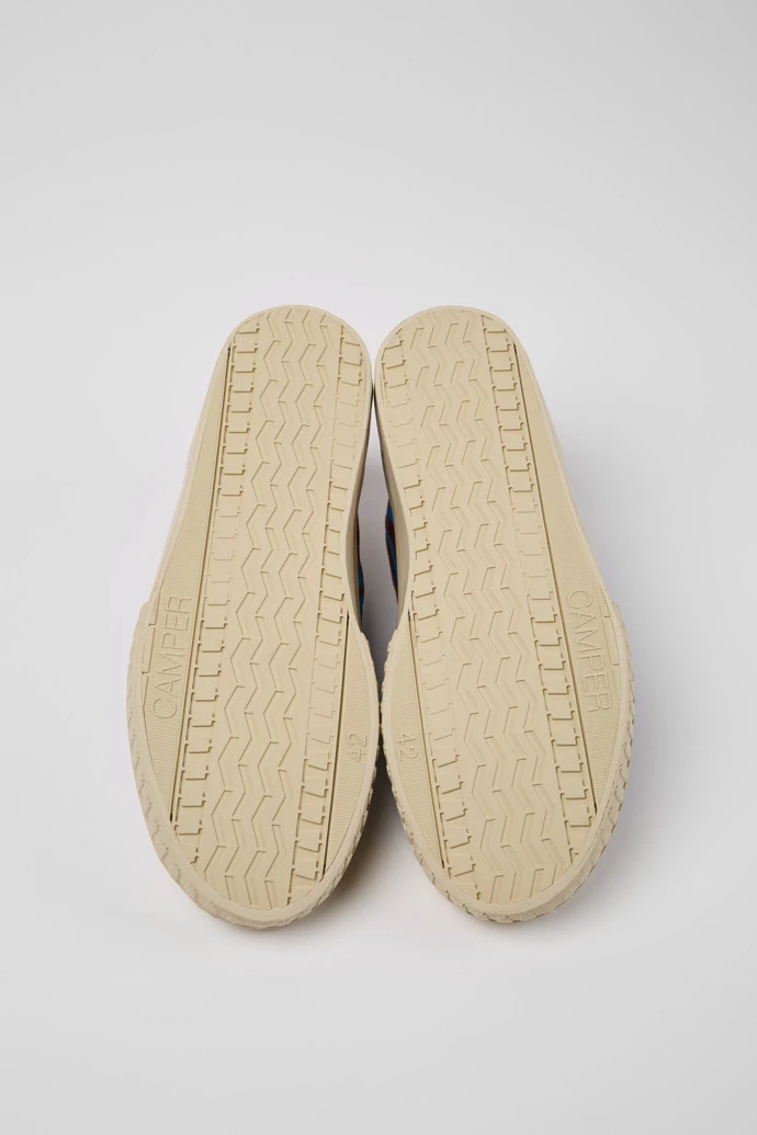 Camaleon Blue And Burgundy Recycled Cotton Sneakers For Men - Image 5