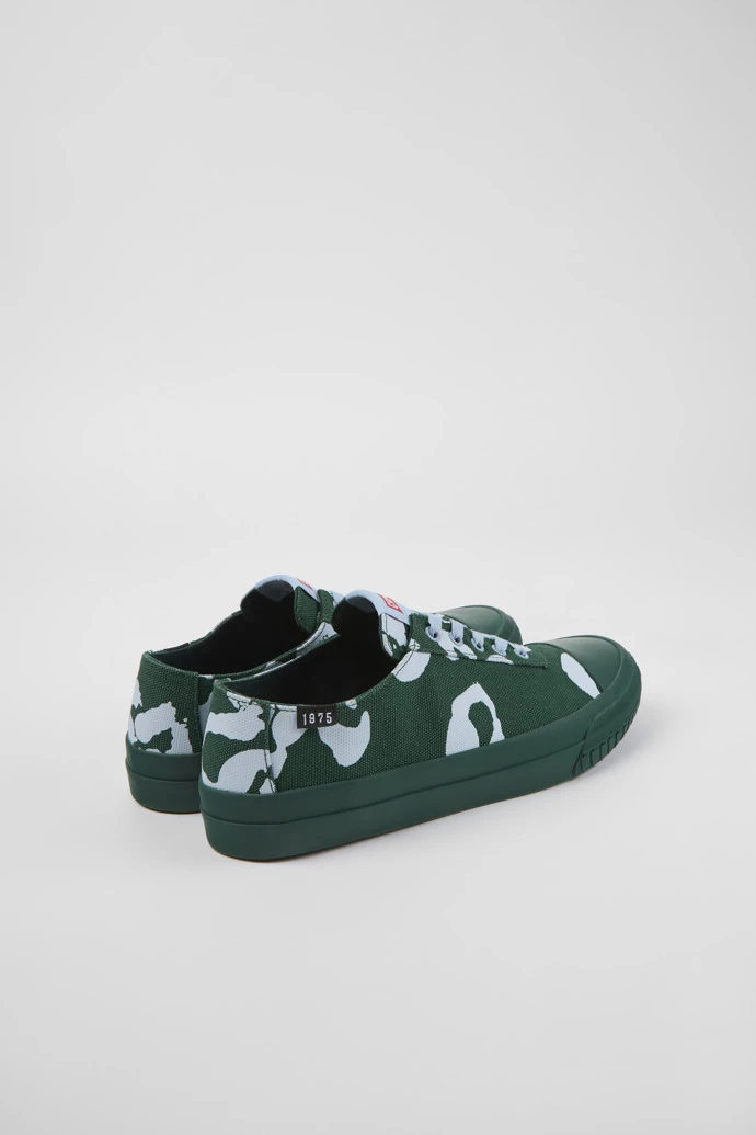 Camaleon Green And Blue Recycled Cotton Sneakers For Men - Image 3