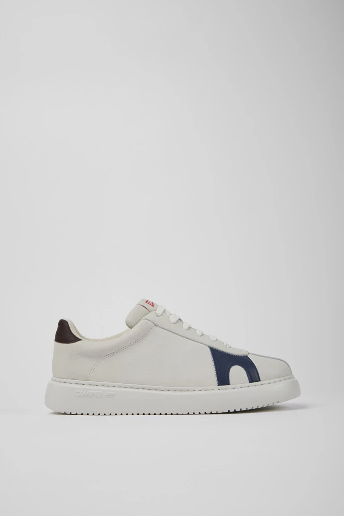 Twins White Non-dyed Leather Sneakers For Men - Image 2