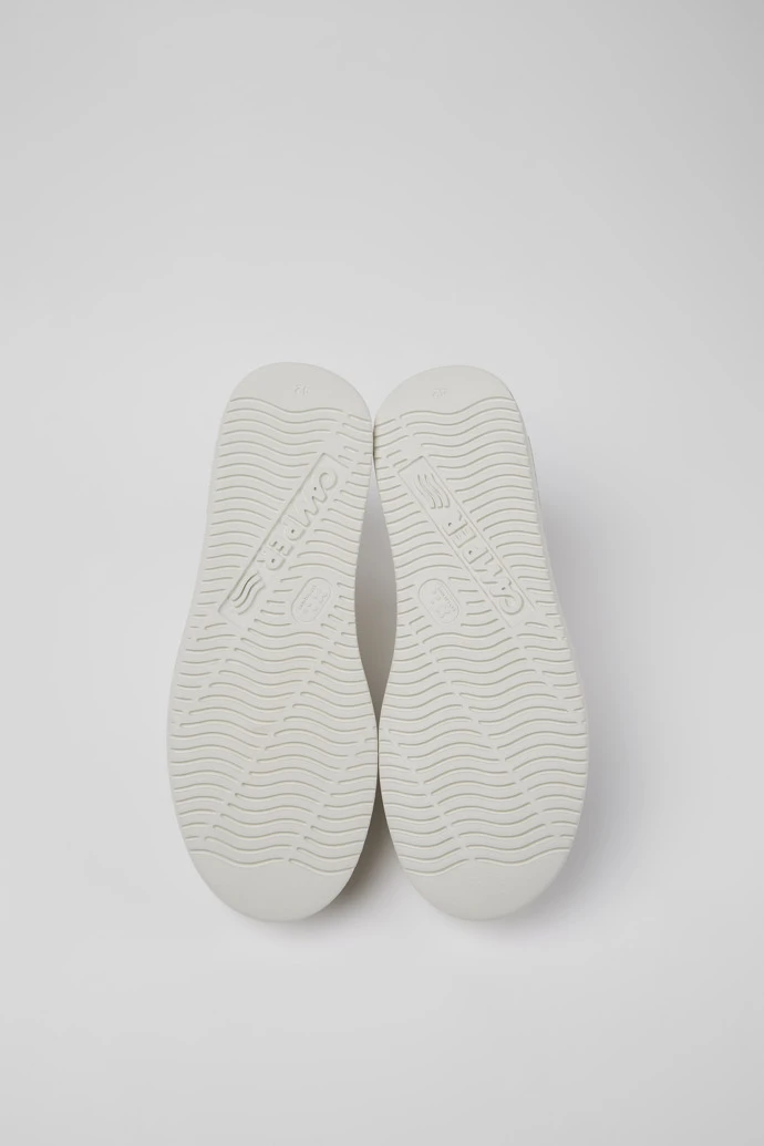 Twins White Non-dyed Leather Sneakers For Men - Image 5