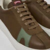 Twins Brown Leather And Nubuck Sneakers For Men