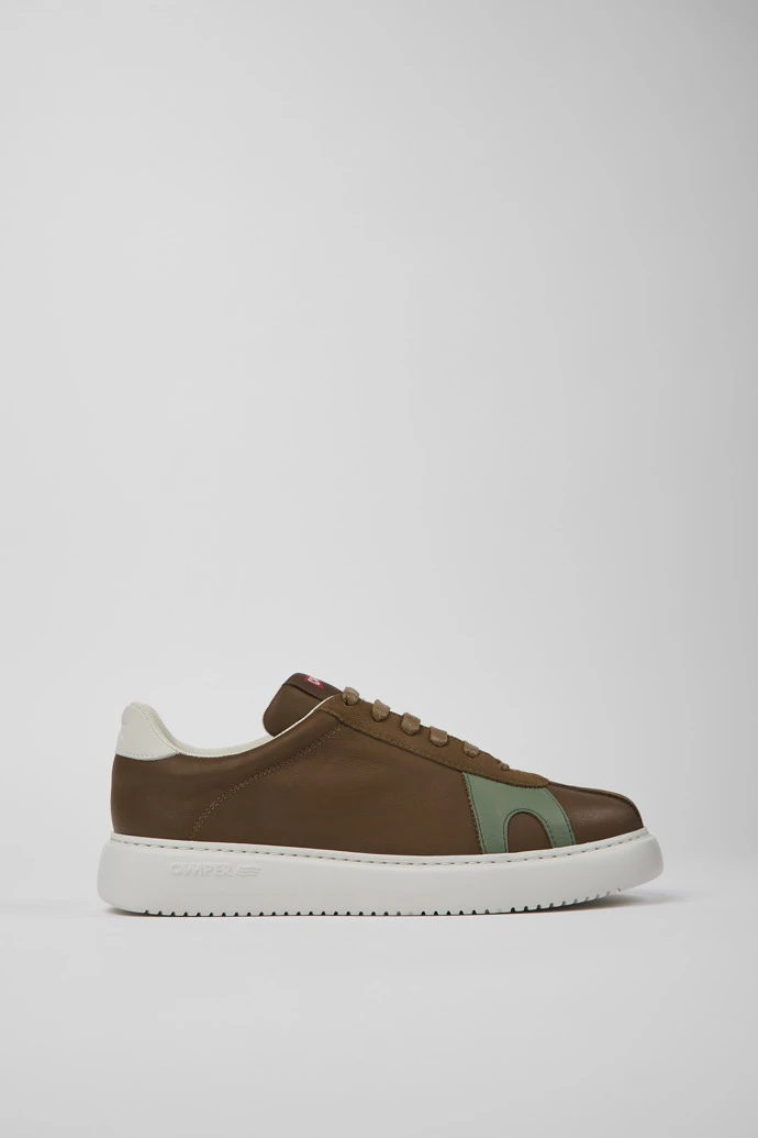 Twins Brown Leather And Nubuck Sneakers For Men - Image 2