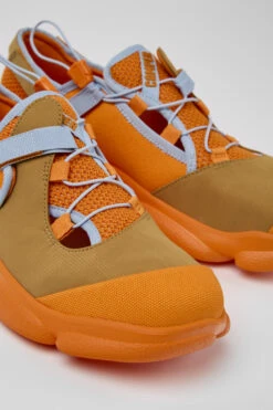 Karst Orange And Brown Textile Shoes For Men