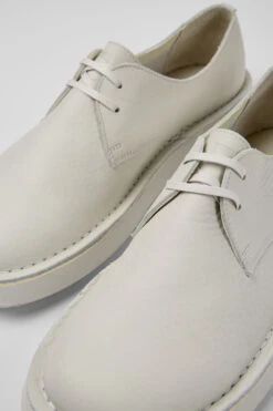 Brothers Polze White Leather Shoes For Men