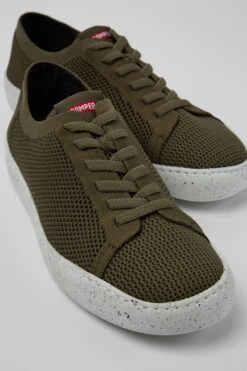 Peu Touring Green Textile Sneakers For Men