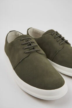 Chasis Green Nubuck Shoes For Men