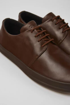 Chasis Brown Leather Shoes For Men