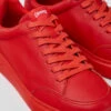 Runner K21 Red Leather Sneakers For Men