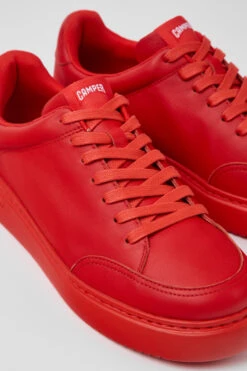 Runner K21 Red Leather Sneakers For Men
