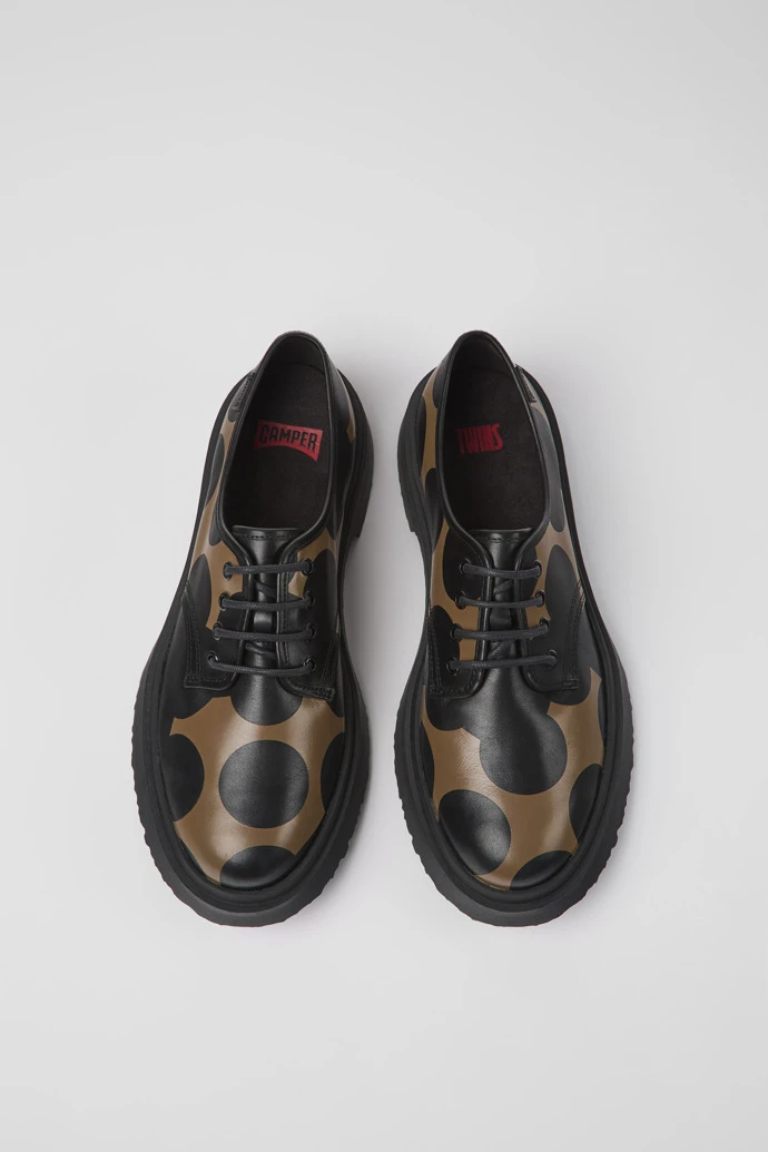 Twins Black And Brown Leather Shoes For Men - Image 3