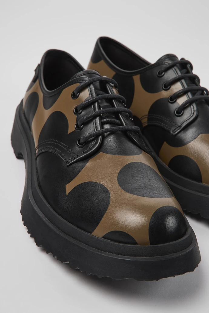 Twins Black And Brown Leather Shoes For Men - Image 4