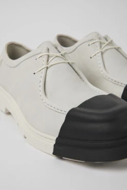 Junction White Non-dyed Leather Shoes For Men
