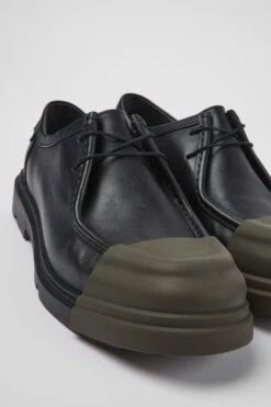 Junction Black Responsibly Raised Leather Shoes For Men