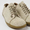 Peu Beige Textile Shoes For Men