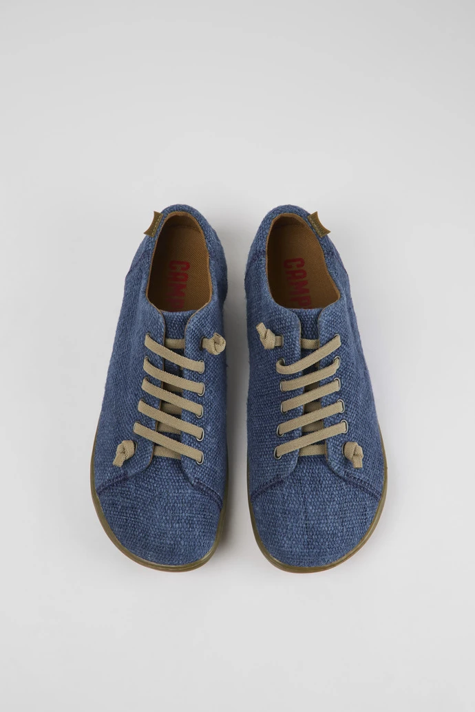 Peu Blue Textile Shoes For Men - Image 4