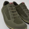 Beetle Green Textile And Nubuck Shoes For Men