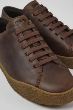 Peu Terreno Brown Leather Shoes For Men