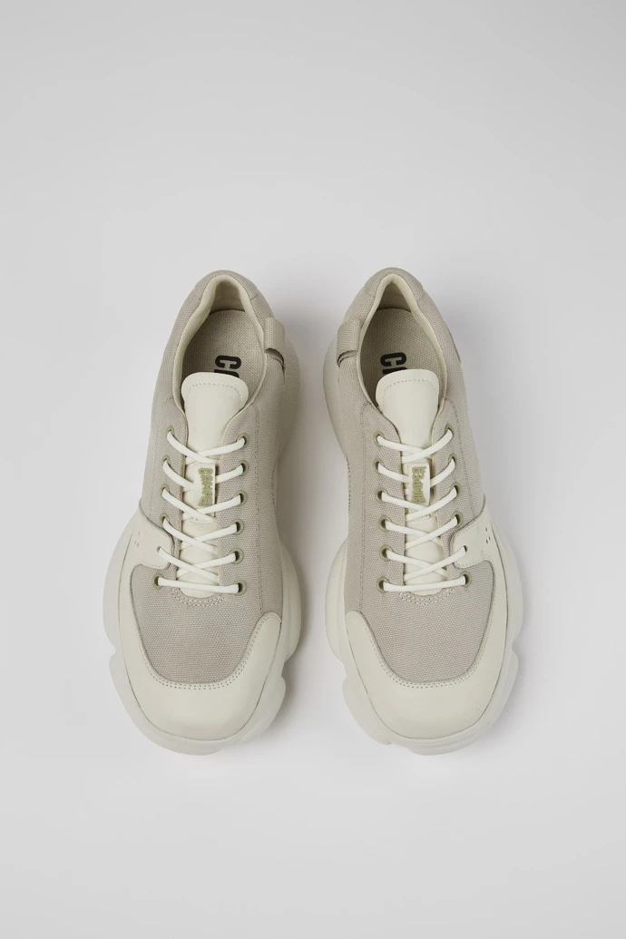Karst White Leather And Recycled PET Sneakers For Men - Image 4