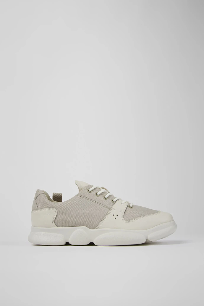 Karst White Leather And Recycled PET Sneakers For Men - Image 2