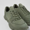 Karst Green Leather And Recycled PET Sneakers For Men