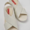 Balloon White Leather Sandals For Women